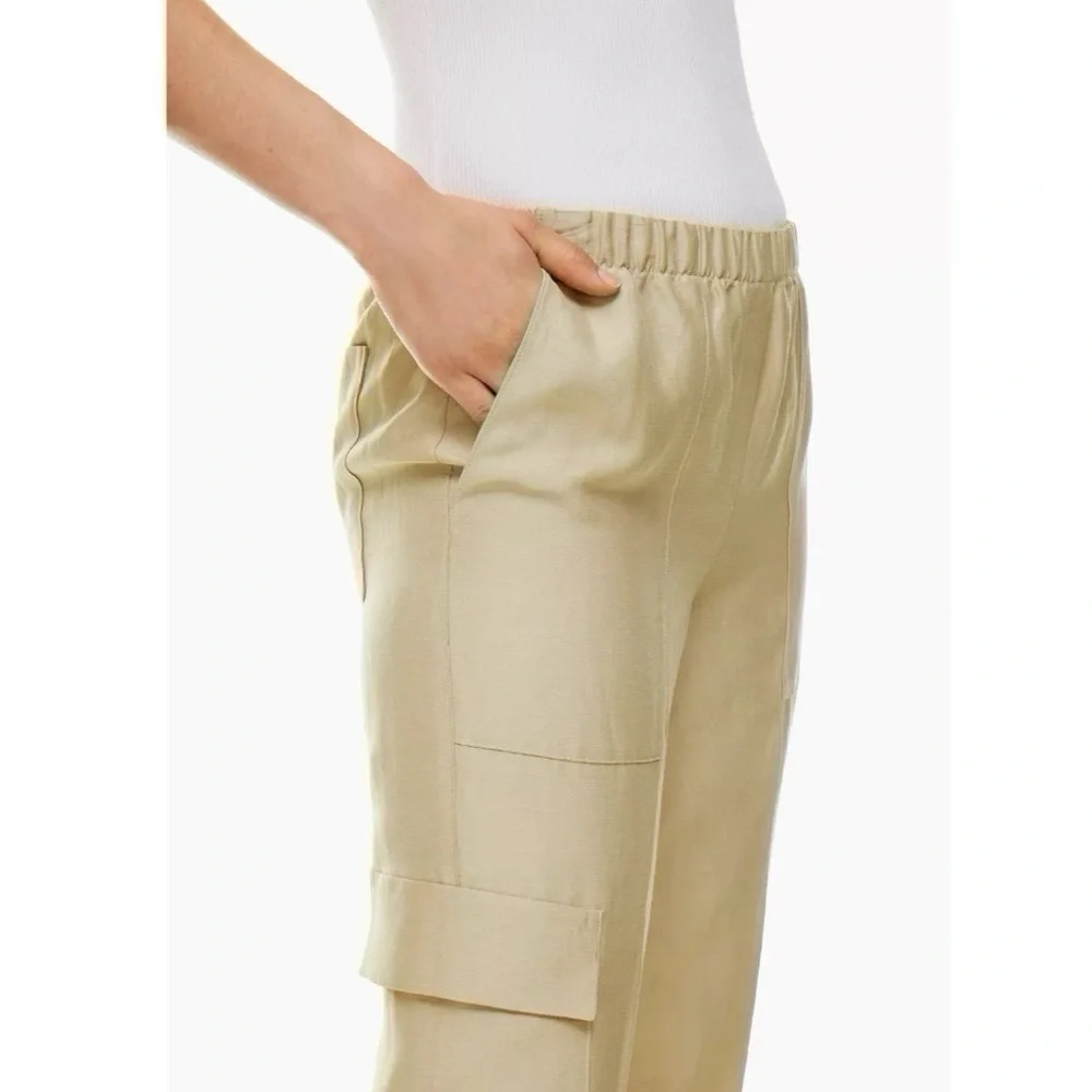 Aritzia Babaton Women’s Titan Linen Cargo Pants Humus Beige
